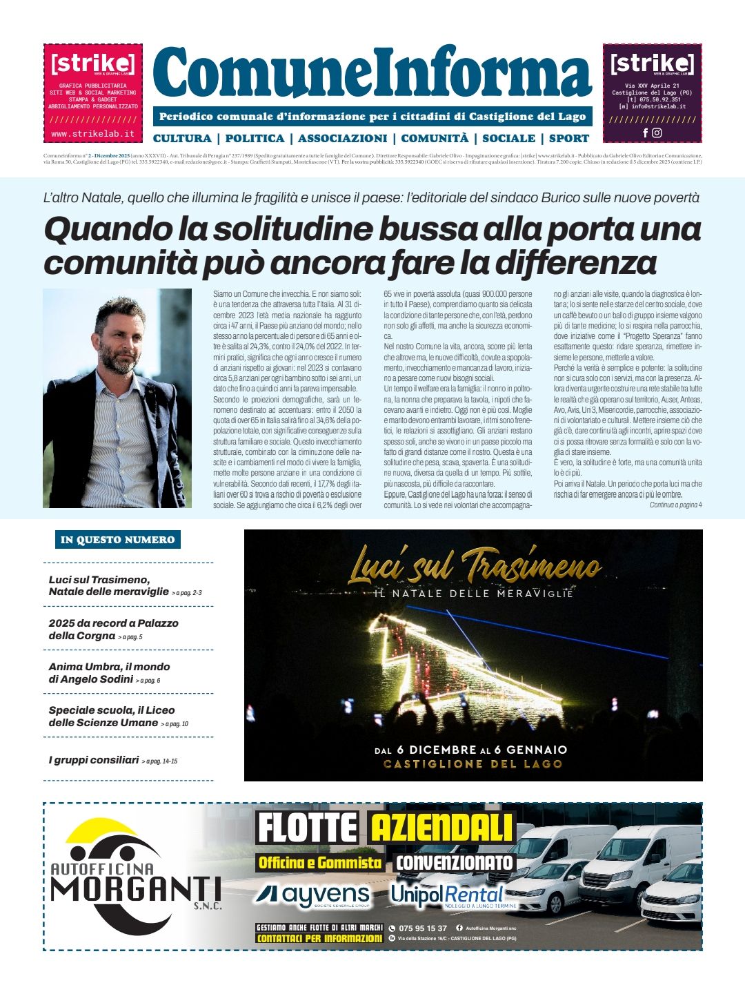 L’altro Natale, quello che illumina le fragilità e unisce il paese. L’editoriale del Sindaco Burico sulle nuove povertà.